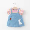 Melario Baby Girls Dress Summer carino cartton arcobaleno principessa abiti per ragazza bambini vestito neonato vestito di compleanno 210412