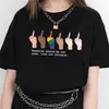 VIP HJN Humanity Should Be Our Race Love Our Religion Against Racial Discrimination Style LGBT Middle Finger Printed T Shirt 210401