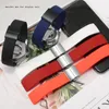 Watch Bands Color Silicone Watchbands 16 18 20 22 24mm Soft Rubber Strap With Butterfly Buckle Replacement Belt For Men And Women Bracelet D