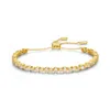 Simple dign Korean jewelry tennis bracelet 925 sterling sier cubic zirconia adjustable bracelets
