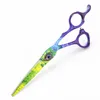 Hair Scissors Professional Feather Gem 6 polegadas Corte de cabeleireiro barbeiro de cisalhamento para 5694583