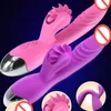 Vuxen Dildo Vibrator fitta Slickande Vibration Massager G Spot Klitoris Stimulator Massage Stick Fake Penis Ladda Trollstav Vuxen Sexleksak Valentine Gift ZL0088