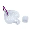 50ml Heart Shape Hand Sanitizerflaska med nyckelring Hook Rensa transparenta plastfyllningsbara behållare Julklapp DH8586