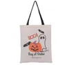 Halloween Party Gifts Väskor Stor bomullsduk Handväska Sack 6 stilar Pumpa Devil Spider Tryckt-Halloween Candy Gift-Väskor Sn4200