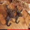 Heavy Duty 1PC Cast Iron Hook Wall Art Antique Hooks Hanger Key Clothes Coat Hat Bag Towel Living Bathroom Kitchen Decoration 210609