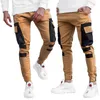 Pantaloni da corsa Uomo Autunno Pantaloni sportivi Adulti Casual Color Block Mid-Rise con tasche