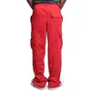 ハイストリートカーゴパンツソリッドポケットファッション底カジュアルな巾着ズボンストリートウェアメンズスポーツデイリーパンツ男性有色G220224