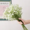 Guirnaldas de flores decorativas 5 UNIDS 63 CM Blanco Bebés Aliento Artificial Gypsophila Plástico Falso Ramo para Boda Hogar El Fiesta Decoración