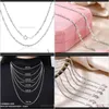 Pendant Necklaces & Jewelry Drop Delivery 2021 Pendants Straight S925 Sterling Sier Necklace Sparkling Flash Extended Sweater Fashion Caulifl