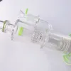 5mm dik glas bong birdcage perc waterpijpjes DAB RUG dubbele stereo matrix olie tuig bongs met droge kruid roken pijpen kom water pijp groene wax rechte buis lblx210401