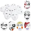 12 adet Boş Maskeleri Beyaz DIY Cadılar Bayramı Kostümleri Cosplay Masquerade Parti Festivali Aksesuarları Dekorasyon Için
