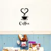 Lovely personality coffee cup kitchen household adornment wall stickers on the wall of sitting room 210420