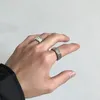Koreanska Niche Designer Nut Lettering Ring Minimalistisk insett Netto Röd Samma Stil Män och Kvinnor Index Finger Trend Smycken
