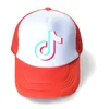 10 Farben Sommer Mesh-Kugelhut Tiktok Logo Baseballkappe Designer Unisex-Snapebacks Net Patchwork Ponytail-Hüte Sports Strandvisier