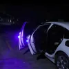 Car Solar Strobe Door Opening Sensor Light Anti-collision Led Warning Running Water Side Turn Signal Dark Night Blade With Strob