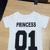 Omsj 100% Bawełna Dopasowanie T Shirt King 07 Queen 07 Prince Princess List Drukuj Koszule, Casual Mężczyźni / Kobiety Miłośnicy Blaty Urodzone 210517