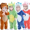 Baby Rompers Winter Kigurumi Lion Costume For Girls Boys Toddler Animal Jumpsuit Infant Clothes Pyjamas Kids Overalls ropa bebes 211021