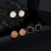 Druzy Stone Bolzen für Damen Runde Harz Gold Überzogene Ohrringe Frauen Mode Kristall Schmuck in Großteil