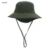 Wide Brim Hats J78E Boonie Hat With Sunhat Breathable Summer Buckle Hiking