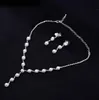 Earrings & Necklace Bridal Wedding Accessories Dress Pearl Bracelet Three-Piece Set
