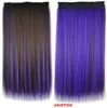 Extensions de cheveux synthétiques à clips de 22 pouces, trames lisses en soie à haute température, décolorées et teintées, MR5SH014581030