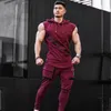 Hommes débardeur à capuche marque gymnases vêtements Fitness musculation Stringer débardeur entraînement Singlet chemise sans manches