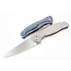 In Stock!! High End Flipper Folding Knife D2 Stain Blade CNC TC4 Titanium Alloy Handle Ball Bearing Fast Open Pocket Knives With Gift Box Packing