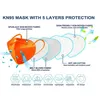 US Local Warehouse KN95 Mask Factory 95% Filter Färgrik Engångsaktiverad Kol Andning Respirator 5 Layer Designer Vuxen Ansiktsmaskar Individuellt paket ee