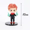 6Pcs 10CM Anime Jujutsu Kaisen Yuji Megumi Nobara Gojo Satoru Action Figure Toys Birthday Gift Movie Fans Collection X0522