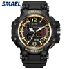 Sport Watch Men Klockor Märke Smael Man Militär Armbandsur för Män Army Clock Dual Display Armbandsur Vattentät Klocka G1022