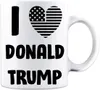 Я люблю Дональд Трамп флаг сердца дизайн забавный козырь кружка 11 унций кофе кружки CCE12161