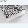 Kadınlar Vintage Zebra Çizgili Baskı Geniş Bacak Pantolon Kadın Elastik Bel Rahat Ayak Bileği Uzunluk Pantolon Pantalones Mujer P979 210416