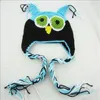 Baby Girls Hat Owl Crochet Nyfödd Cap Headwear Beanie Kids Winter Hat Barn Stickade Bonet Nya Born Mössor 210413