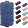 NewMacrame Cord Home Textil Färgad Bomull Rope Dekoration DIY Handvävt Tapestry Stickat Woolen Garment EWB7124