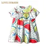 LOVE DD&MM Girls Dresses Summer Children's Clothing Cute Girl Fashion Strapless Watermelon Print Ruffled Doll Dress 210715