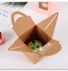 Gift Wrap Cupcake Box Draagbare Single Paper Houder Container Carrier, Muffin Boxes met Venster Inserts Handvat Bakken Verpakking Decoratie TX002
