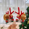 Noel boynuz saç tokası orman tarzı saç süsleme Noel elk headdress çocuklar ve yetişkinler için