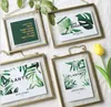 DIY Hanging Gold Frame Leaf Art Metal Chain Wall Glass Picture for Photo Flower Specimen Dried Plant 4x4 4x6 5x7