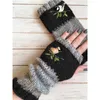 女性の手袋冬の暖かいニットプラスベルベット刺繍ミトンガンテルコスMujer1のためのhandschoenen