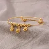 24K 4 pièces ethnique couleur or Dubai bracelets pour bébé fille Bracelet femmes fille mariée éthiopie bracelets enfant bijoux cadeau 134342736043478