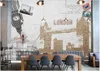 Niestandardowe zdjęcia tapety 3d malowidła tapety nowoczesne retro europejska architektura tło cegła dekoracji mur bezramowe murówek papieru