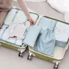 6pcs/set Portable Storage Bags For Clothes Shoe Pillow Quilt Oxford Cloth Waterproof Travel Luggage Organizers Cosmetic Bag