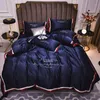 2022 Säljer Silk Bedding Set 4 PCS Solid Bed Suit Qulit Cover Designer Bedbling Supplies 10 Färger 436 V22390638