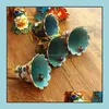 Charms Ustalenia Biżuteria Komponenty Handmade Cloisonne Craft Emalia Filigran Fancy Bell Breloki Colorf Choinki Wiszące Wisiorki DE