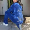 Novo agasalho feminino de veludo Juicy Coutoure Couture Track Suit Conjunto de duas peças Coture Sweatsuits para calças Stes 23ess