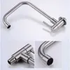 Wall Mounted single cold Stream Sprayer Kitchen Faucet Single Handle 304 stainless steel Flexible Hose Kitchen Mixer Taps 210719