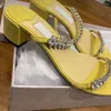 Italia Luxury Baily Glitter Pantofole Bing da donna Sandali Semi Scarpe Cinturino in cristallo Caviglia Lady Mule Abito da sposa perfetto Marche Designer Tacchi grossi