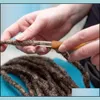Aiguille Textiles de Maison Jardin En Gros 3 Pièces/ensemble Dreadlock Crochet Pour Outil De Cheveux Tresse Artisanat Dread Serrures Aiguilles 0.5Mm 0.75Mm Goutte Deli