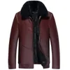 Herren Leder Faux Jacke Winter Männer Echt Liner Mantel Echtem Schaffell Plus Größe Veste Homme LSY088259 MY1243