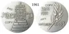 Israele 5 Lirot A Set Of(1958-1967) 9pcs Craft Different Anniversary of Indepence Placcato argento Copia monete Ornamenti accessori per la decorazione della casa